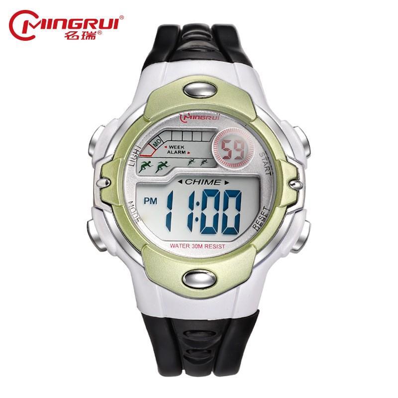 MINGRUI модные детские водонепроницаемые силиконовые цифровые детские часы для мальчиков и девочек, светящиеся светодиодные часы