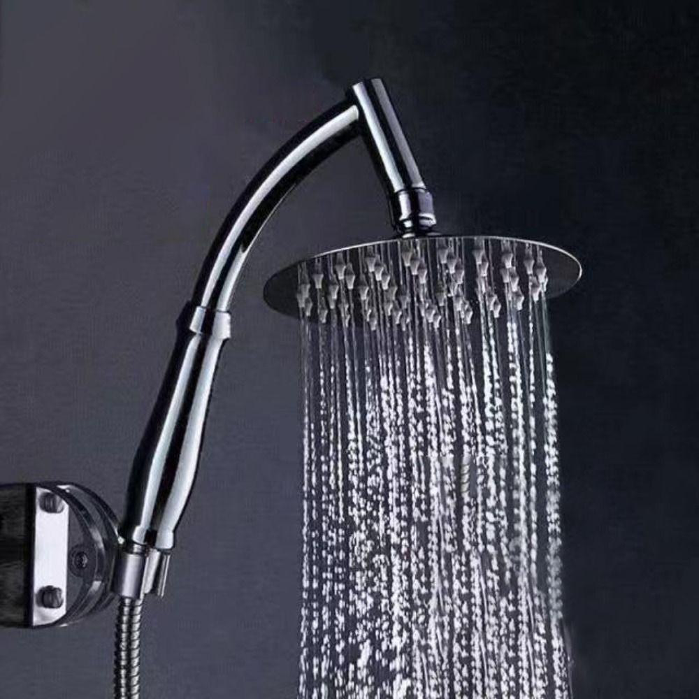 Large Rainfall Shower Head Square Curved Shower Extension Shower Head Extender  Outer Diameter 20mm