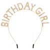 Набор повязки на голову с надписью "birthday gir" и наплечной ленты на день рождения, женская повязка на голову со стразами, аксессуары для головы для именинницы