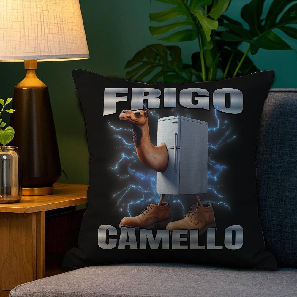 Italian Brain Rot Meme Tralalero Tralala Pillow Case Happy Atmosphere Short Plush Double-sided Printing Home Cushion Cover