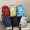 Однотонный школьный рюкзак для студентов, мужской, большой емкости, кампусный рюкзак, Оксфорд, женский дорожный рюкзак