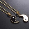 2pcs YinYang Pendant Puzzle Piece Couple Necklace
