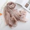 New Spring and Summer Soft Yarn European and American Style Striped Scarf for Women's Beach Sun Protection Shawls with Variety and Length