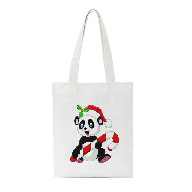 Панда мультфильм Китай милые национальные сокровища наплечные холщовые сумки Harajuku повседневная сумка через плечо большая сумка уличная женская сумка кошелек