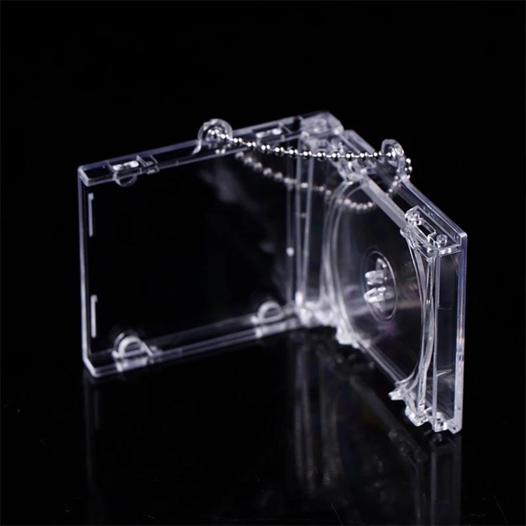 1 шт. пустой мини-чехол для компакт-дисков брелок для ключей для поделок рюкзак подвесной декоративный цепочка/зажим