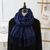Womens Winter Cotton Scarf Style Long Wrap Shawl In Solid Colors Chinese Red Available 200x70cm