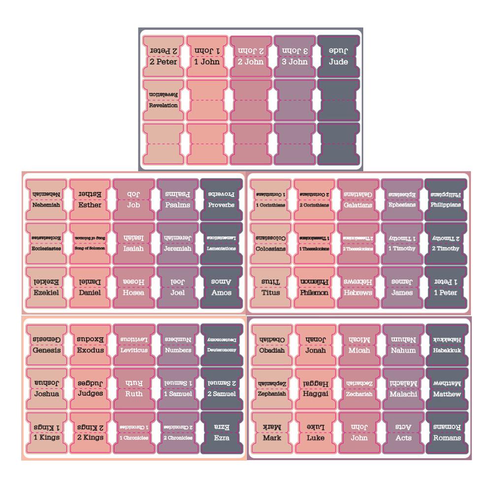 75Pcs Laminated Bible Tabs Large Print Bible Book Tabs Tear-resistant Bible Index Book Tabs Bible Study Journaling Supplies