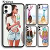Krajews Чехол для телефона для девочек Bff Лучшие друзья навсегда для iPhone 14 5 6s 7 8 plus X XR XS 11 12 13 pro max Samsung S21 S22ultra Plus