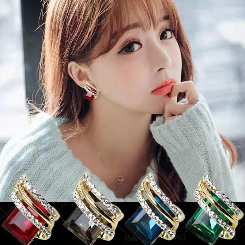 Изысканные модные женские серьги с вырезом из циркона, большие серьги с кристаллами, обручальные серьги, женские украшения
