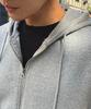 Bymono [Большие размеры M-8XL] Однотонный Прочный Однотонный Двусторонний Худи на Молнии