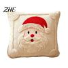Cozy Knitted Plush Pillow Covers Christmas Pillowcase, 3D Embroidered Design Soft Throw Decorative Cases Cover, Cushion Cover for Holiday Home