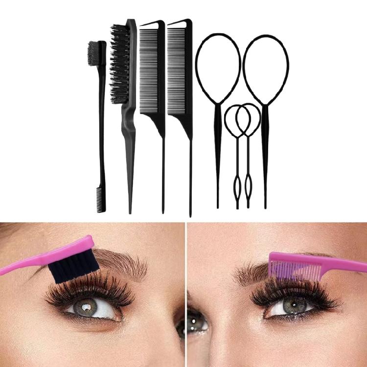 Набор из 8 предметов для укладки хвоста волос Расческа с хвостиком Стайлинговые расчески Расчески для начеса Разделение