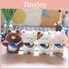 Adorable Plush Bear Keychain Cute Cartoon Animal Toy Soft Bag Charm Accessory