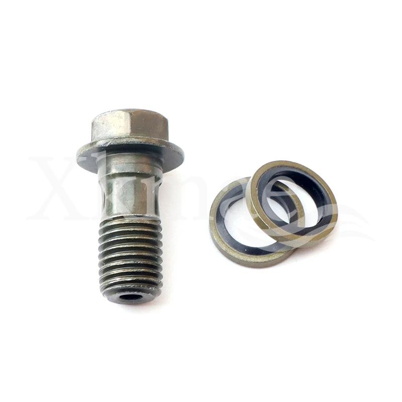 4pcs M8/M10x1.25 Hydraulic Brake Master Cylinder Oil Hose Screw Banjo Bolt Motorcycle Universal Tube Tubing Screws Bolts