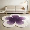Cream Style Carpets for Living Room Color Flower Bedroom Decor Carpet Fluffy Soft Irregular Shape Rug Home Thick Plush Floor Mat