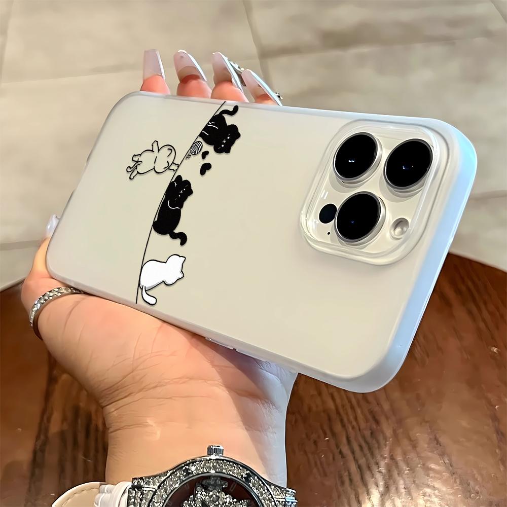 Озорной Черный Кот Чехол для Телефона Для IPhone 17 Air 16 Pro Max Чехол Для IPhone 15 14 13 12 11 Plus Чехол Обложка 17 16 15 14 13 12