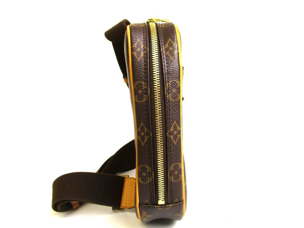 Оригинальная поясная сумка-банан LOUIS VUITTON Monogram Коричневая Кожаная Сумка на Пояс Gange #b049 Отремонтирована продавцом