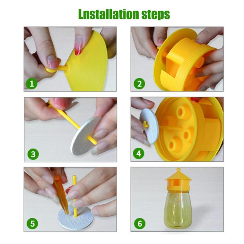 1 шт. ловушка для ос, фруктовых мушек, мух, насекомых, ошибок, подвесная ловушка для меда, ловушка-убийца