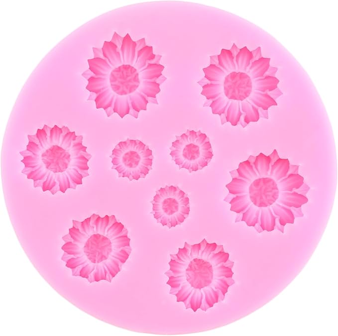 Daisy Flowers Silicone Mold Fondant Sugar Paste Cake