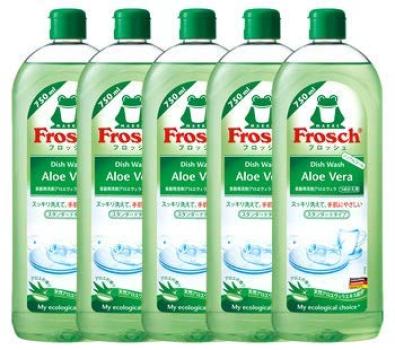Asahi Kasei Frosch Средство для мытья посуды Алоэ Вера Сменный блок x 5 шт. Набор Сменный блок Frosch [Распродажа набора] (750мл)