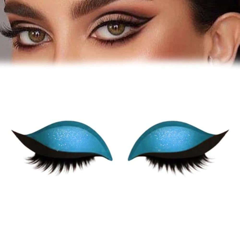 2 Pairs Self-Adhesive 3-in-1 Eye Makeup Sticker Waterproof Eyeliner Sticker  Beginner Friendly