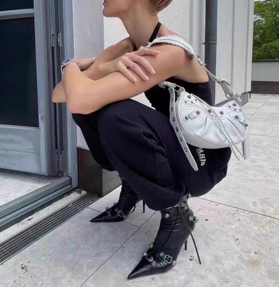 Модные роскошные дизайнерские женские тонкие ботильоны модные элегантные туфли с острым носком на тонком высоком каблуке женские короткие ботильоны Morder