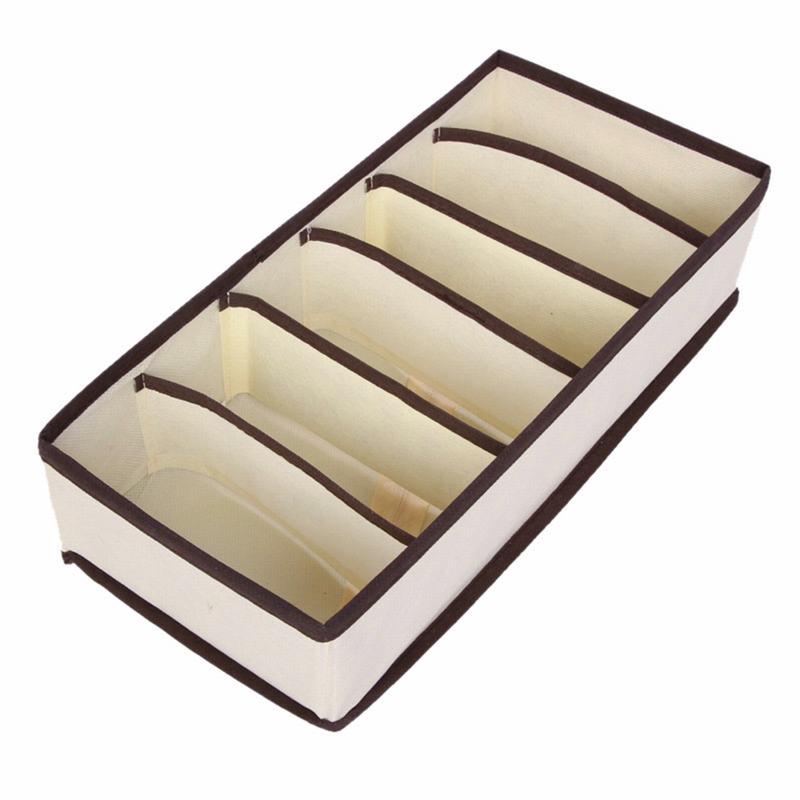 Dormitory Closet Organizer for Socks Home Separated Underwear Storage Box 30 Grids Bra Organizer Foldable Drawer Organizer
