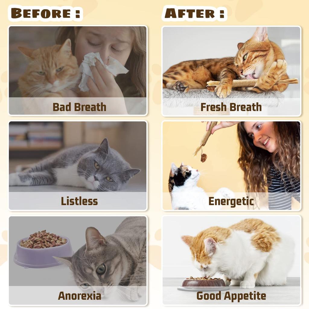 Sisal Rope Wooden Polygonum Cat Teasing Cat Stick Self-height Boredom Resistant Teeth Grinding Cat Toys Supplies