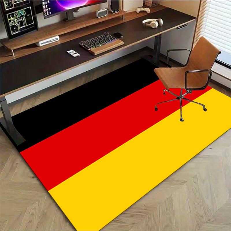 1PC black red yellow flag Extra Large Non Slip Floor carpet, Office, family, Studio Large Area Rug Indoor Rugs, Bold Statement Piece