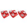 3Pcs Diamond Grinding Shoes Trapezoid Concrete Aggreesive Cutting 3 Arrow Teeth Red 30#