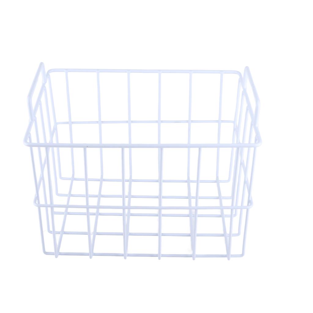 Fridge Freezer Basket Multipurpose Large Capacity Metal Wire Storage Basket for Refrigerator