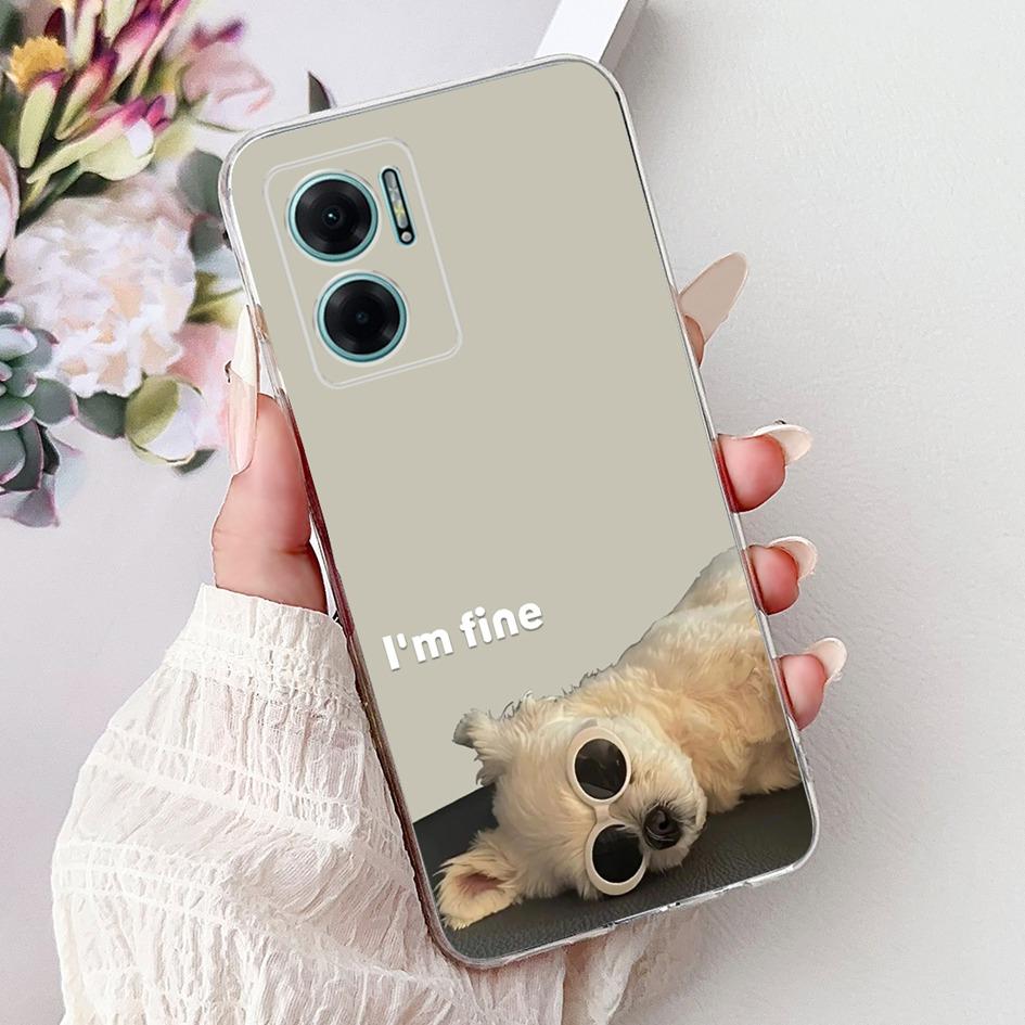 For Xiaomi Redmi Note 11E 5G Case Popular Flower Love Heart Soft Silicone Capa Back Cover For Xiaomi Redmi 10 11 Prime 5G Bumper