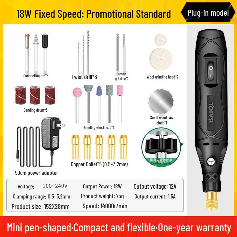 Компактная электрическая кофемолка: Ручная полировка нефрита, гравировка, резьба по дереву, мини-дрель