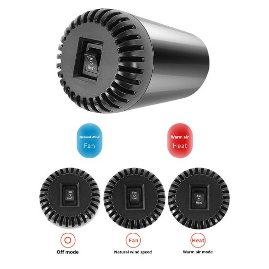 Car Heater And Defroster 12V/24V Portable Air Heater for Quick Warm-Up Universal Vehicle Interior Warmer