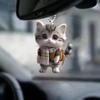 1 шт. плоские 2D милые котята зеркала заднего вида подвеска для автомобиля подвесное украшение для автомобиля украшения аксессуары подарки для женщин мужчин украшения