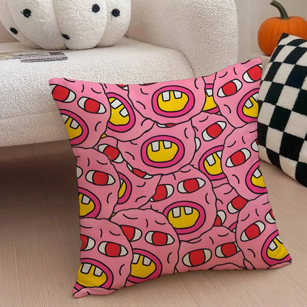 Т-Тайлер Креатор Рэпер Наволочка Наволочка против пылевых клещей Невидимая молния Шелковистый короткий плюш Чехол на подушку для дивана