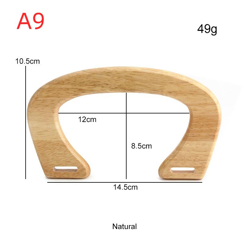 Lightweight Natural Wood Arch Bag Handle 1Pcs Replacement Accessory for Handmade Crochet Knit Bag Purse Making Crafts