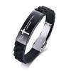 Xiaomi Vnox Religious Cross Jesus Scripture Quote Christian Bible Verse Inspiring Faith Silicone Bracelets for Men Personalize Gift