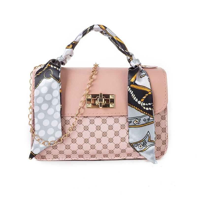 Women's Bag New Chain Bag Women's High-end Pu Printed Small Square Bag Mini Messenger Bag