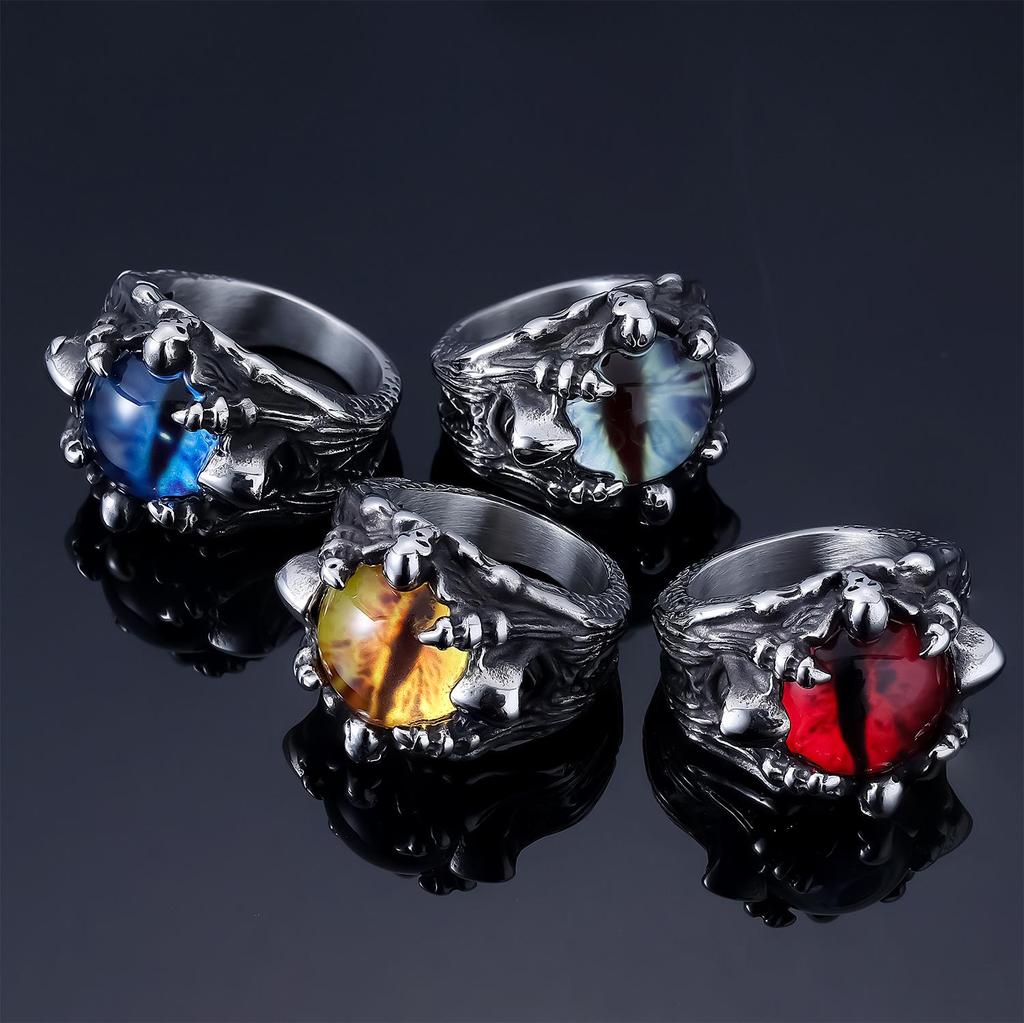 Цветное кольцо из нержавеющей стали в европейском и американском стиле в стиле хип-хоп