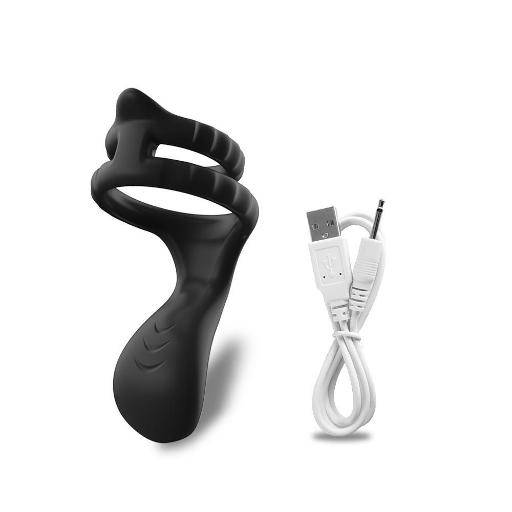 Vibrating Cock Ring for Men Ejaculation Delay Men Penis Ring Chastity Cage Clitoris Stimulator Adult Supplies Sex Toy for