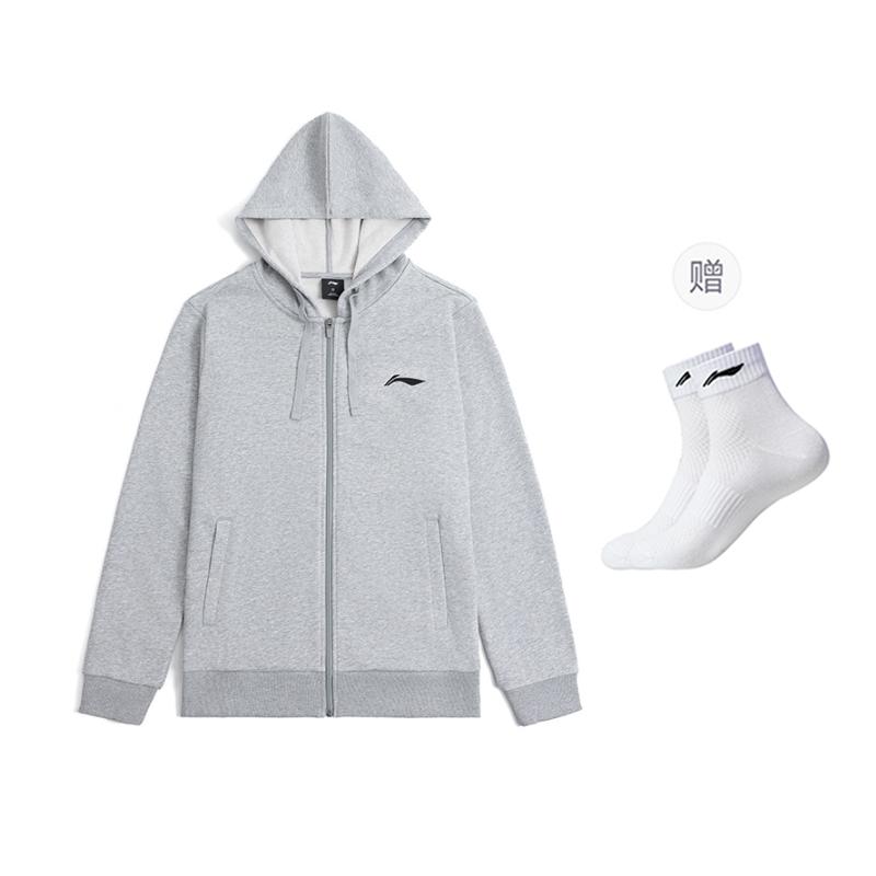 Мужская толстовка Li Ning, меланжево-серая, YWDV363-2