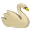 Figurine En Bois HOLZTIGER - Cygne Nageant - Peinte À La Main - Pour Enfant À Partir De 3 Ans
