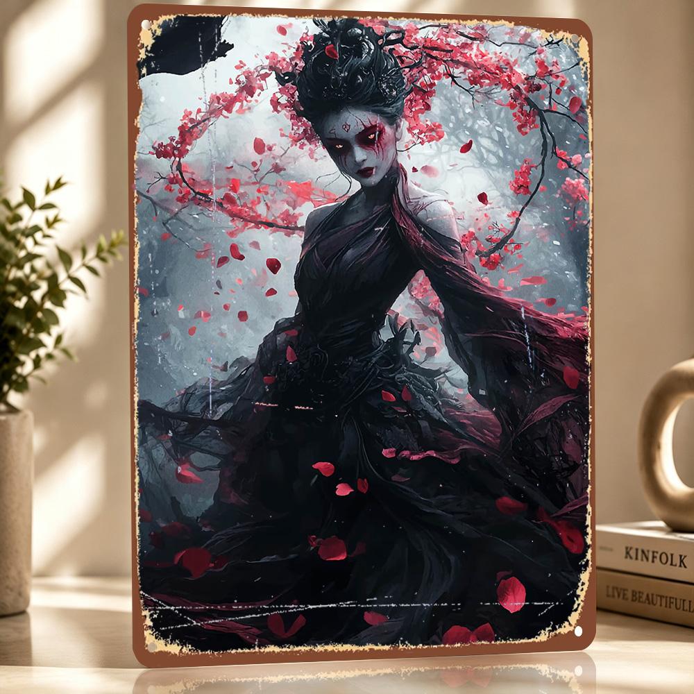 Dark Fantasy Woman Metal Poster Perfect Gift for Fans Lovers Customized Wall Art Metal Sign for Decoration Room Ornaments Decor