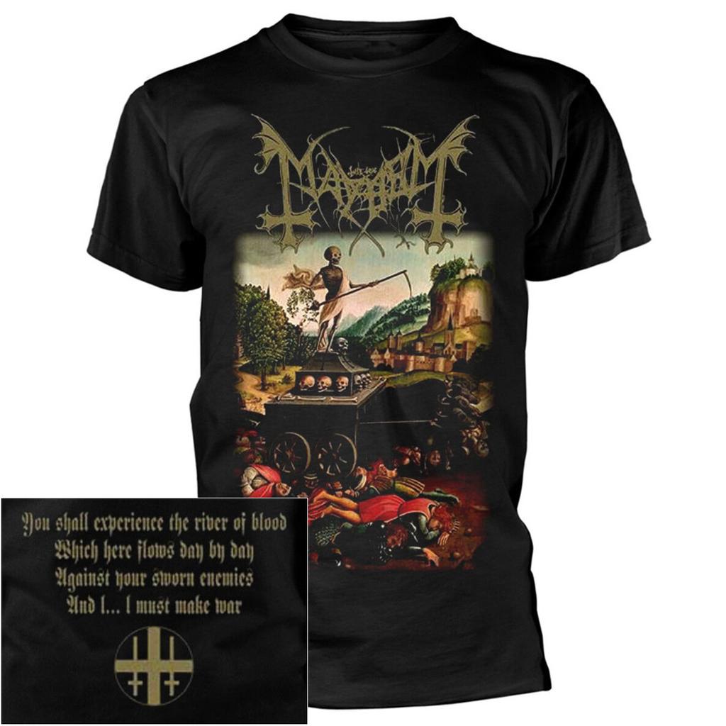 26 Mayhem Река Крови Футболка S-XXL Футболка Официальная Футболка Блэк-метал группы Унисекс Футболка