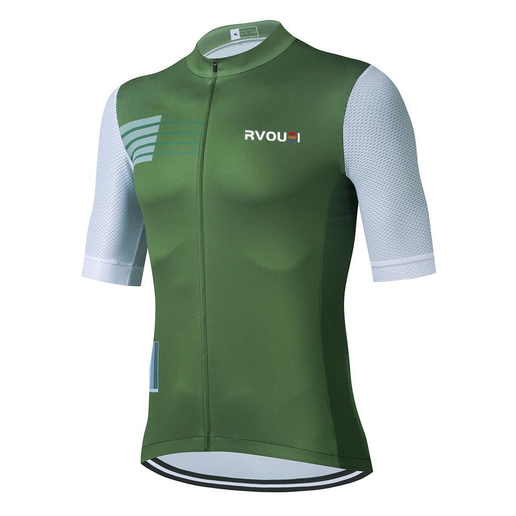 2026 New Cycling Jersey Set RVOUEI Team Cycling Clothing Men Road Bike Suit Bicycle Bib Shorts Tops MTB Ropa Ciclismo Maillot