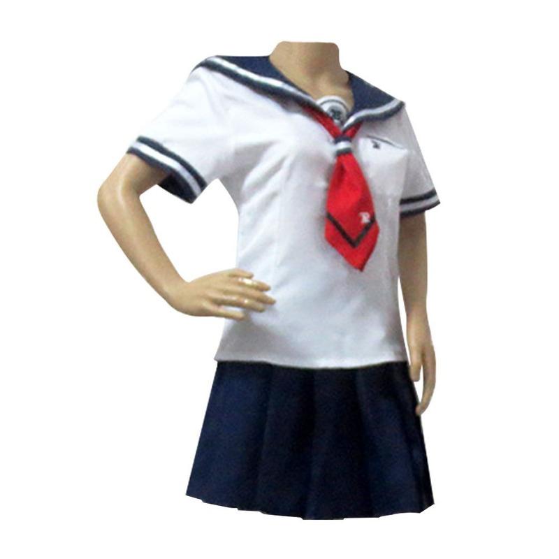 Danganronpa Cosplay Costumes Naegi Komaru Uniform Women's Skirt / Top / Tie / Socks Anime Costume JK School Uniform