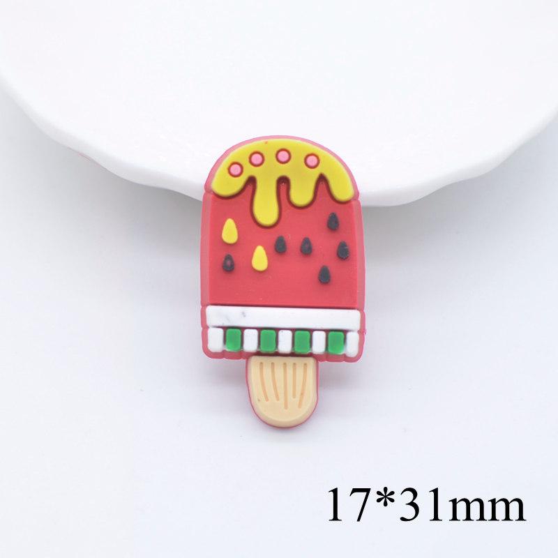 10Pcs Cartoon Fruit Ice Cream Food Figurines Flatback Scrapbooking Ornamnet Patches Accessories DIY Crafts Supplies