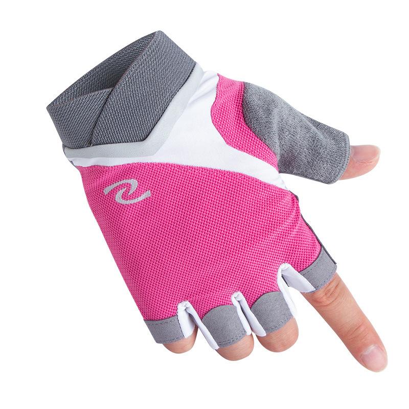 Фитнес-перчатки для женщин с полупальцами, против мозолей, для велоспорта, упражнений, йоги, дышащие, нескользящие, износостойкие, с защитой от солнца, парные, спортивные, велосипедные