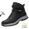 Rotary Buckle Work Boots Men Breathable Safety Shoes Safety Steel Toe Shoes Brand Indestructible Shoes Puncture-Proof Work Shoes